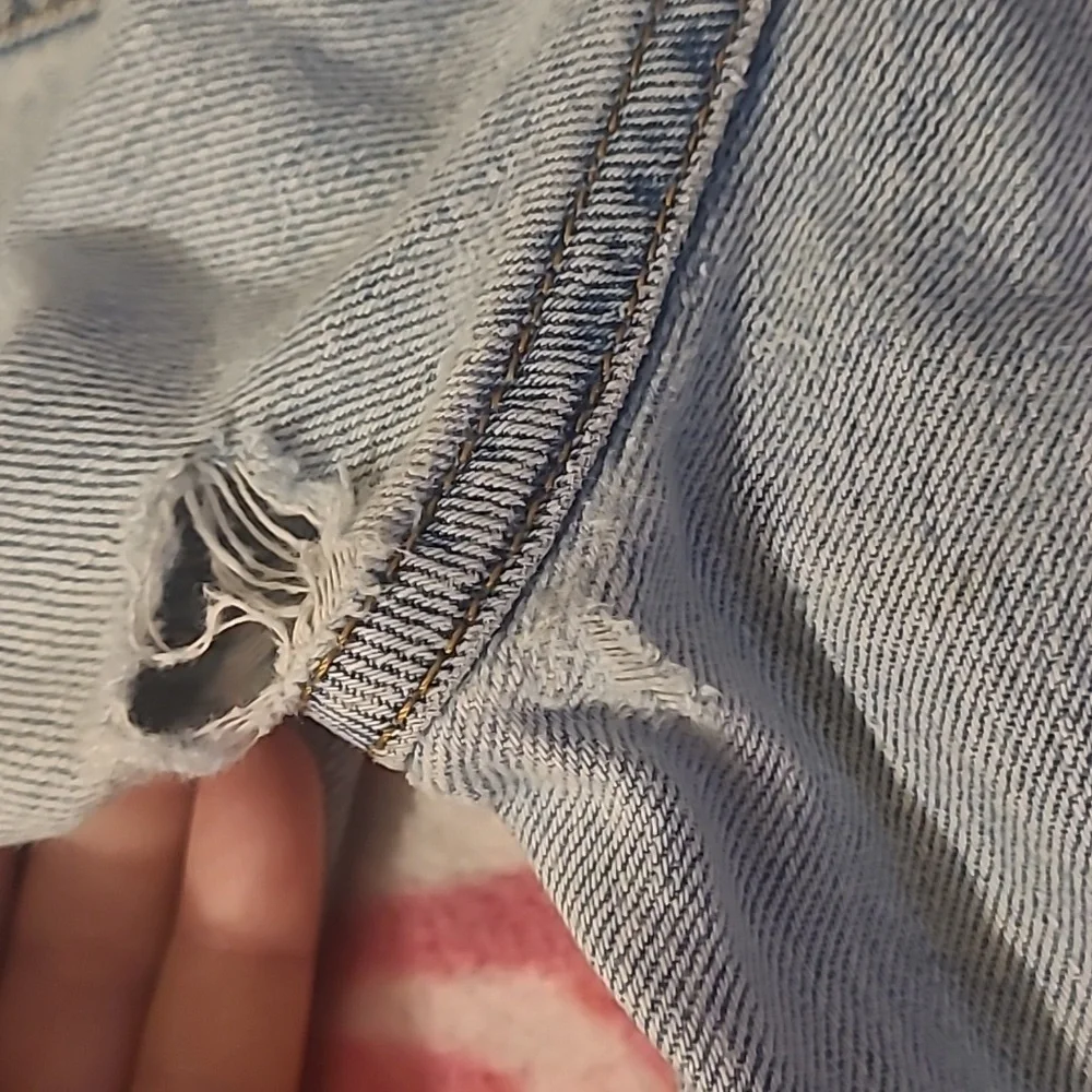 Levi’s 505 Vintage 90's Denim Faded Thrashed Blue Jeans Straight Leg 31 x 32